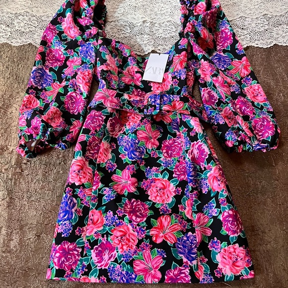 Zara Floral Print Dress - Picture 6 of 11